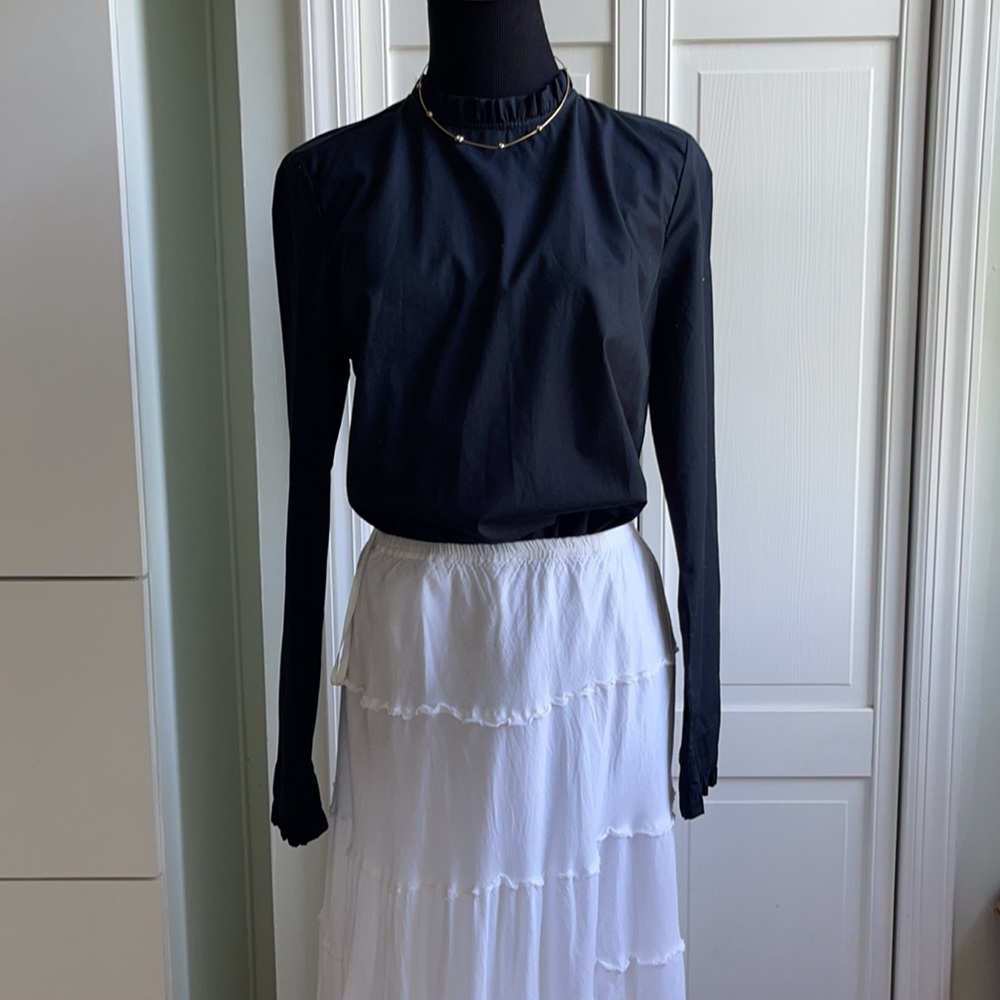 H&M Black cotton top blouse